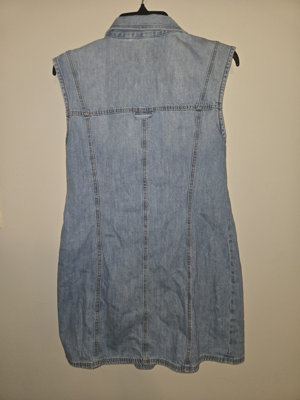 Womens Zara Light Blue Denim Dress With Functional Buttons Size Large - Picture 2 of 3